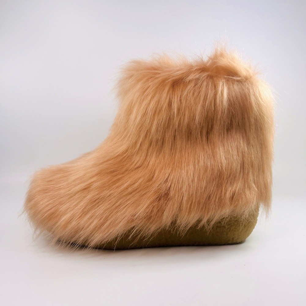 Jeffrey Campbell Platform Derby Pink Faux Fur Bootie